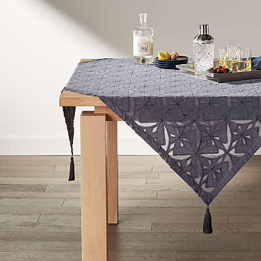 Avani 50" Grey Table Throw