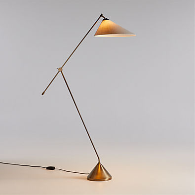 View Avant Metal Articulating Floor Lamp with Fabric Shade 76" details