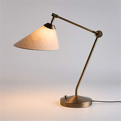 Avant Metal Task Lamp with Fabric Shade 28.2"