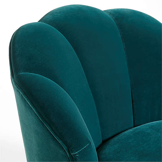 Avery Emerald Velvet Nursery Swivel Chair