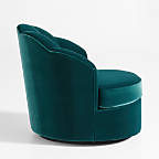 View Avery Emerald Velvet Nursery Swivel Chair - image 10 of 10