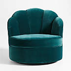 View Avery Emerald Velvet Nursery Swivel Chair - image 7 of 10