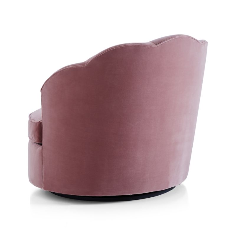 Avery Dusty Mauve Velvet Nursery Swivel Chair - image 9 of 15