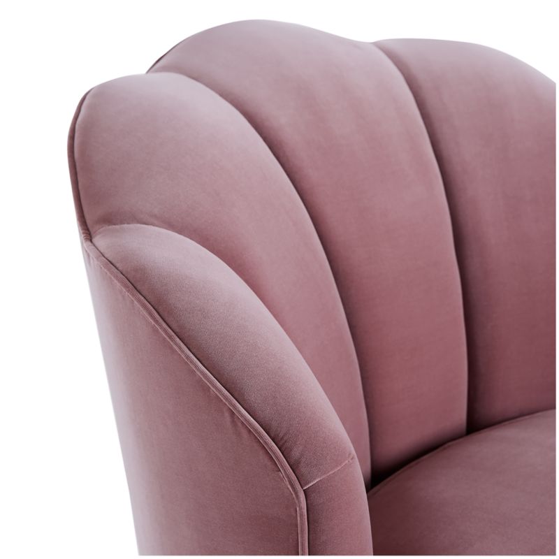 Avery Dusty Mauve Velvet Nursery Swivel Chair - image 10 of 15