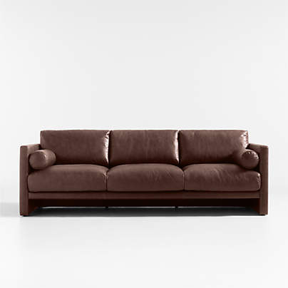 Aviator Leather Sofa 88"