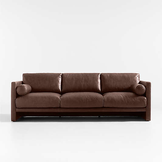 Aviator Leather Sofa 88"