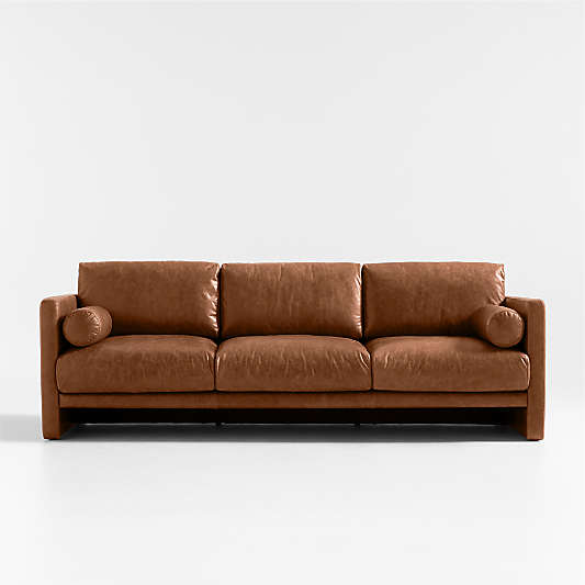 Aviator Leather Sofa 88"