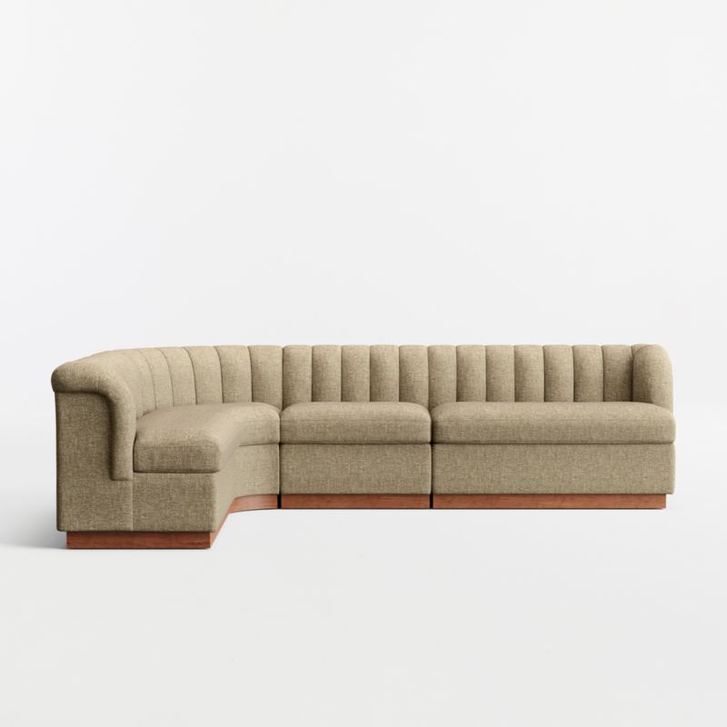 Aveline Basil Upholstered Double L-Shaped Loveseat Dining Banquette - image 3 of 8