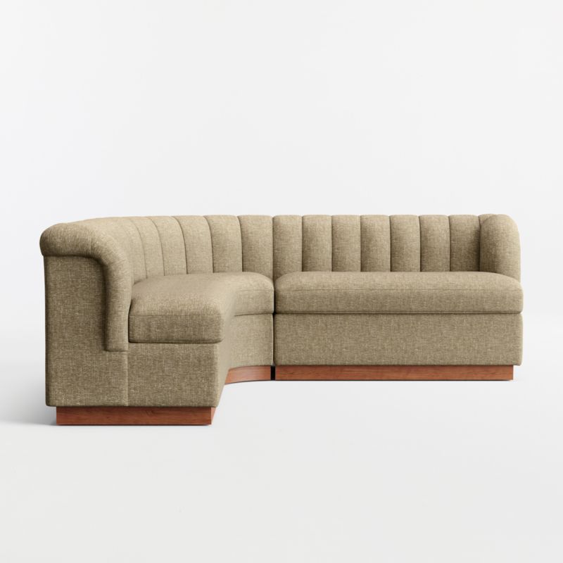 Aveline Basil Upholstered L-Shaped Loveseat Dining Banquette - image 3 of 8