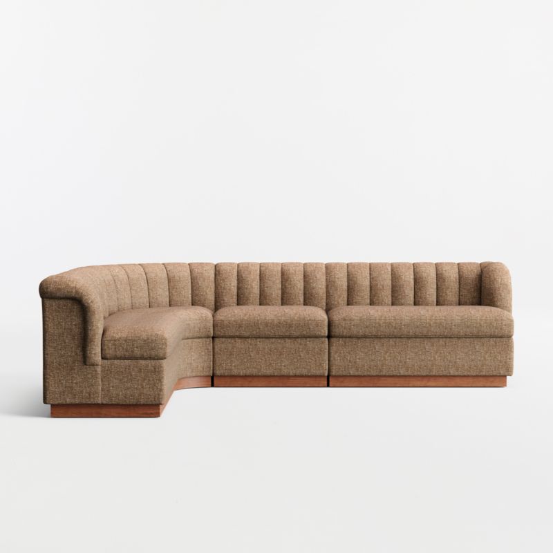 Aveline Chocolate Upholstered Double L-Shaped Loveseat Dining Banquette - image 2 of 6