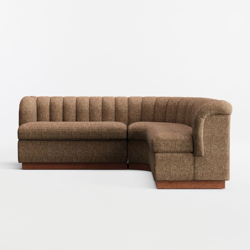 Aveline Chocolate Upholstered L-Shaped Loveseat Dining Banquette - image 3 of 6