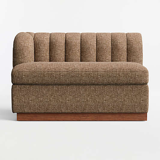 Aveline Chocolate Upholstered Left-Arm Dining Banquette