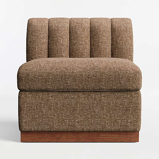 Aveline Chocolate Upholstered Single-Chair Dining Banquette