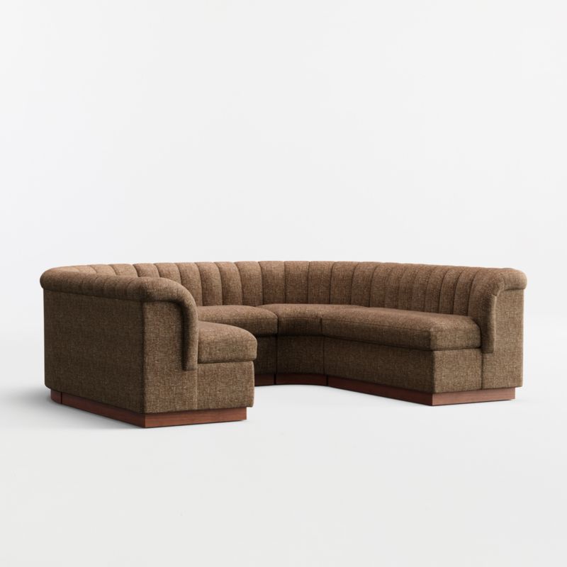Aveline Chocolate Upholstered U-Shaped Dining Banquette - image 2 of 6