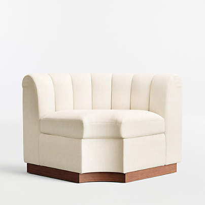 Aveline Ivory Upholstered Corner Dining Banquette