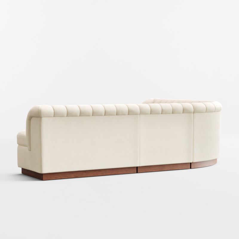 Aveline Ivory Upholstered Double L-Shaped Loveseat Dining Banquette - image 5 of 8