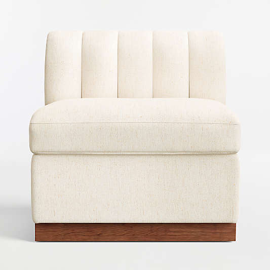 Aveline Ivory Upholstered Single-Chair Dining Banquette