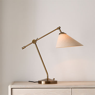 View Avant Metal Task Lamp with Fabric Shade 28.2" details