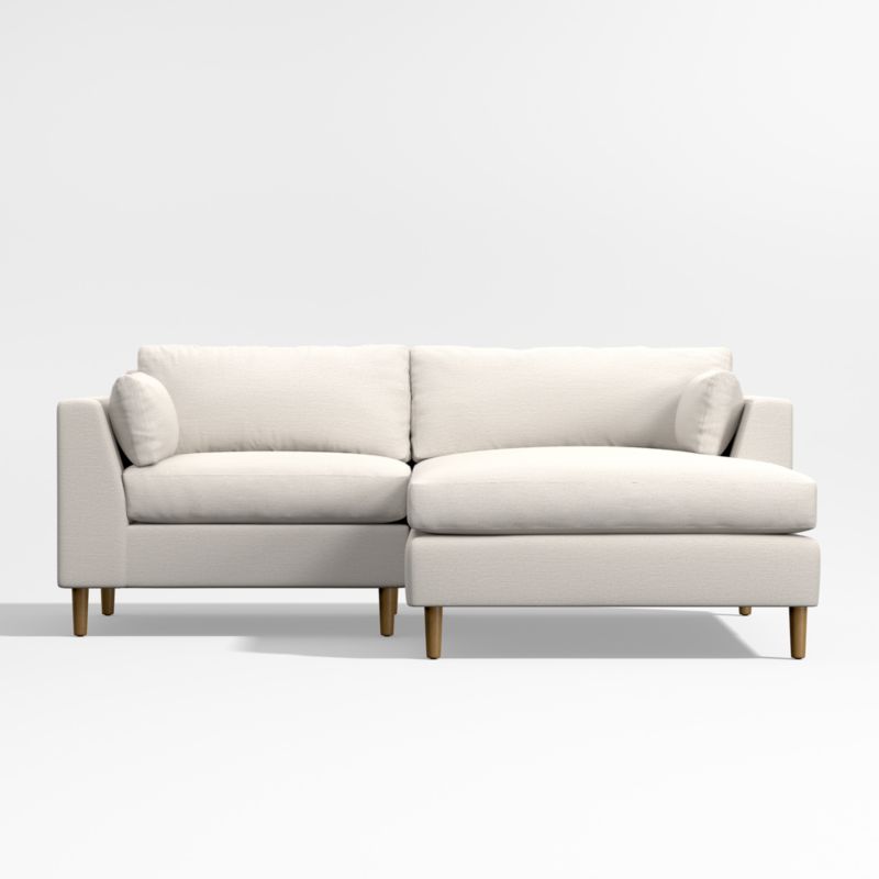 Avondale Wood Leg 2 Piece Right Arm Small Chaise Sectional Sofa   Avondale2pLAChrRAChsSOSSF22 3D