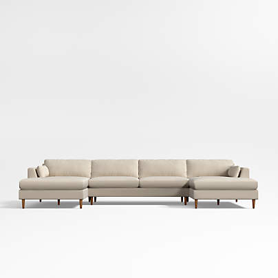 Avondale 3-Piece U-Shaped Sectional Sofa with Double Chaise Lounge