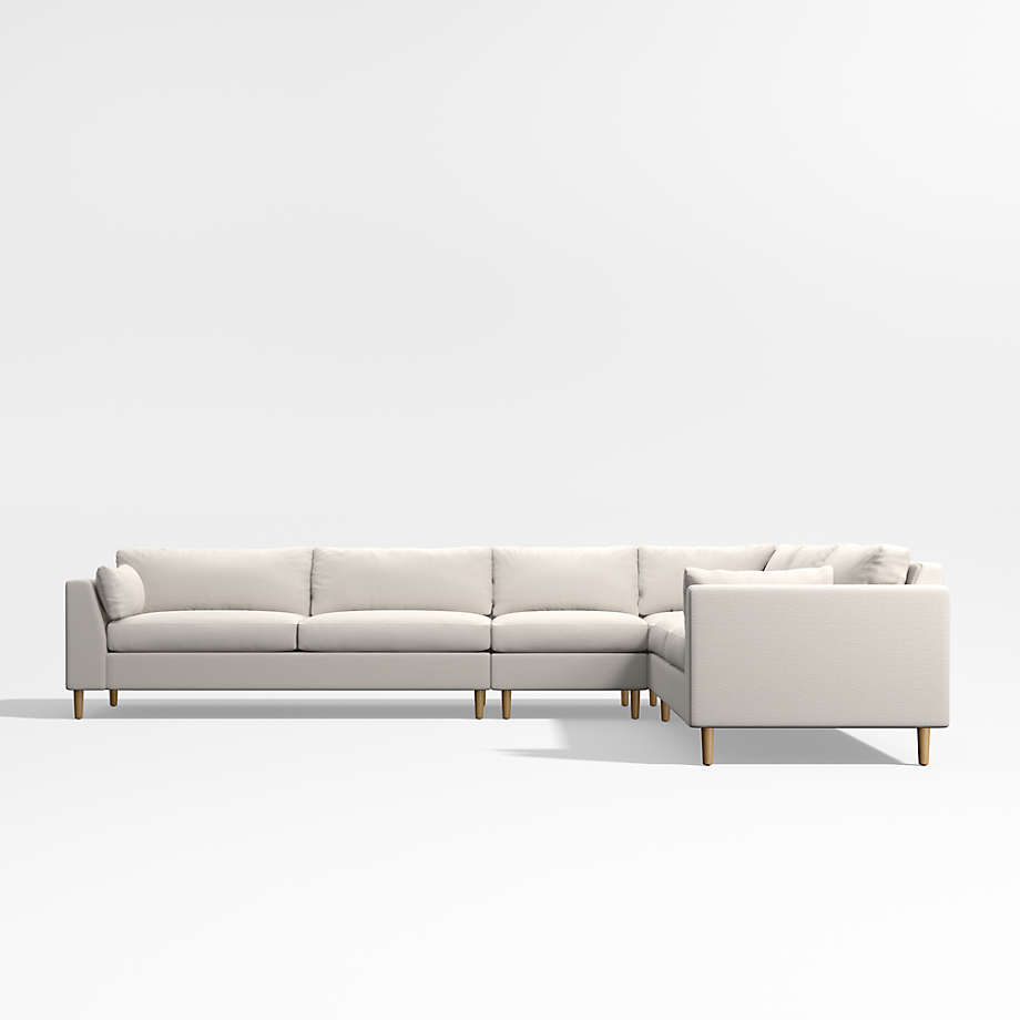 Avondale Wood Leg 4Piece Corner LShaped Sectional Sofa + Reviews