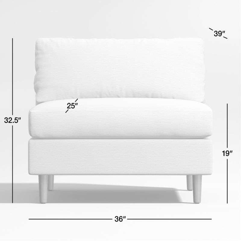 View Avondale Armless Chair - image 3 of 4