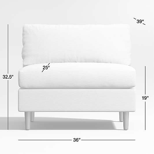 Avondale Armless Chair Sectional Piece