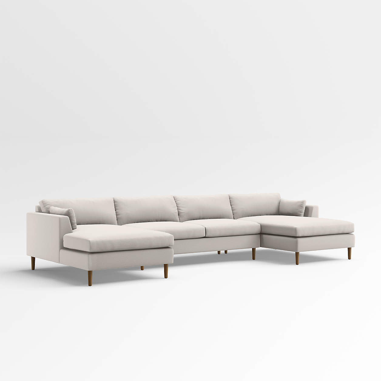 Avondale Wood Leg 3Piece Sectional Sofa + Reviews Crate & Barrel