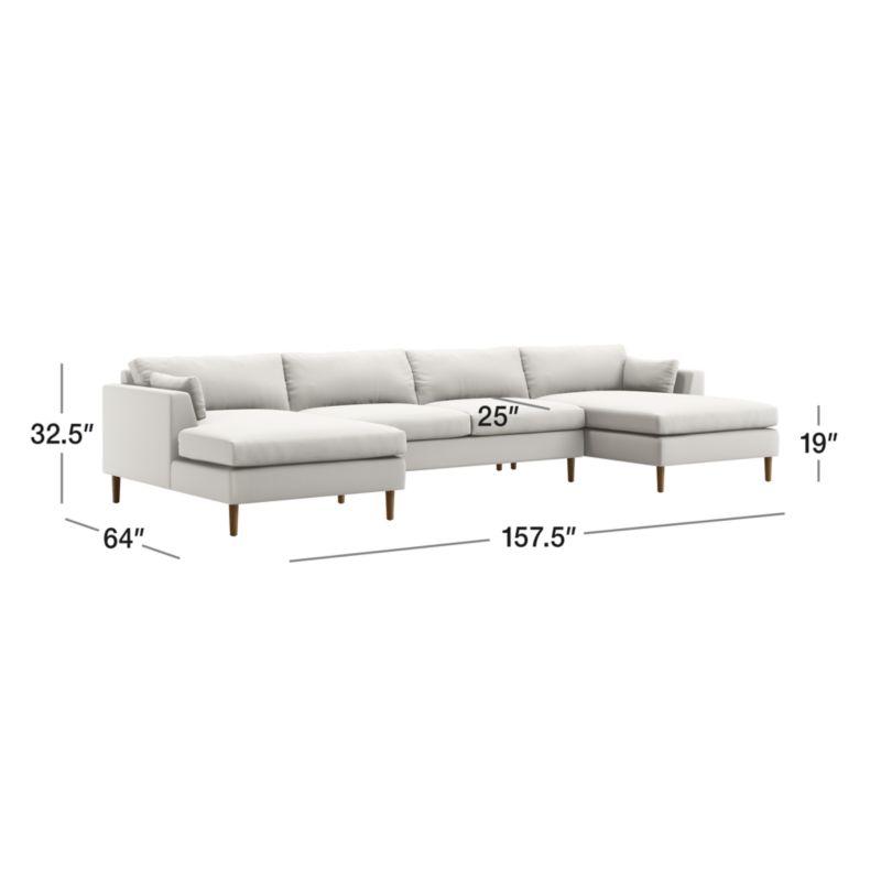 View Avondale 3-Piece Double-Chaise Sectional Sofa - image 2 of 7