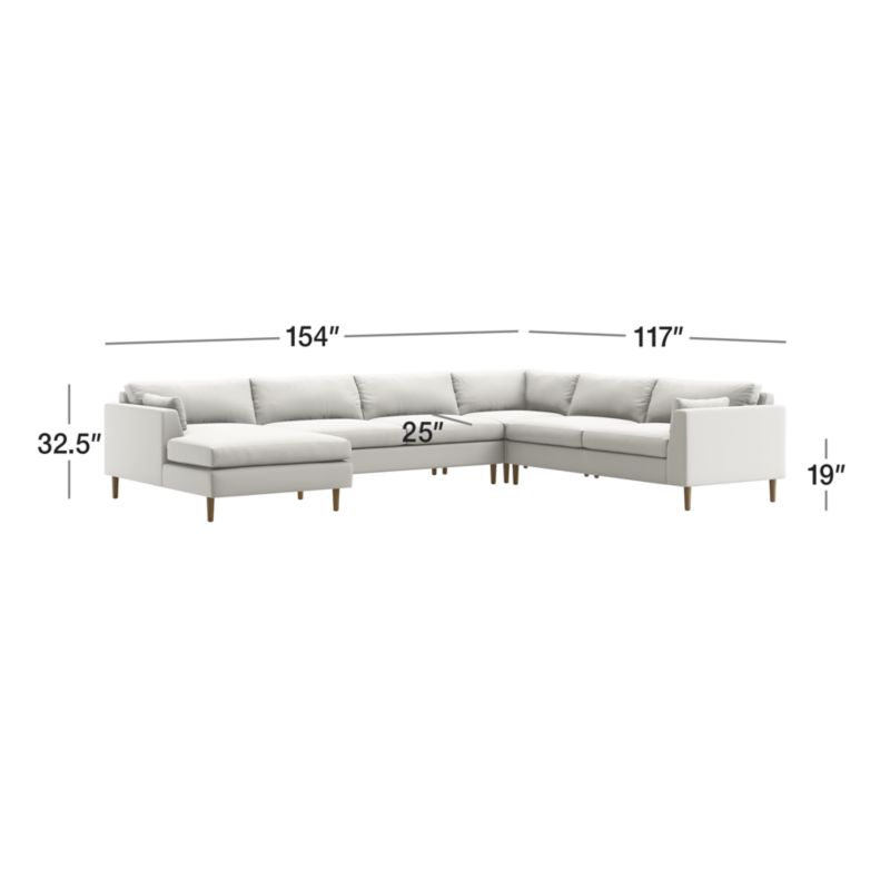 View Avondale 4-Piece Corner Sectional Sofa with Chaise Lounge - image 3 of 8