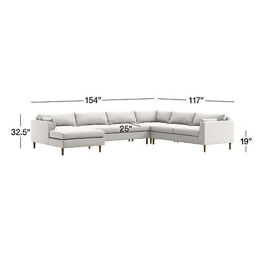 Avondale 4-Piece Corner Sectional Sofa with Chaise Lounge