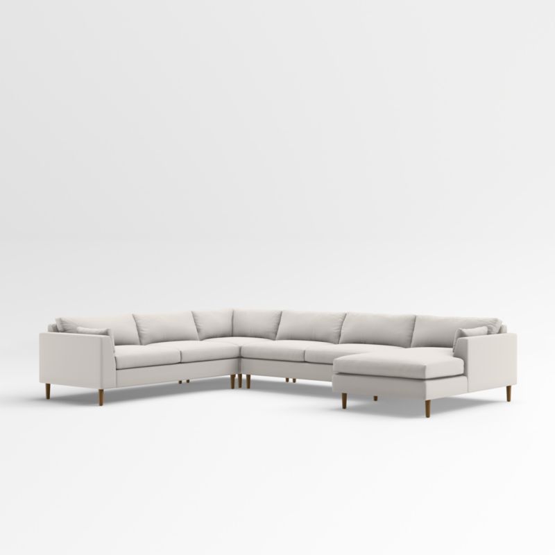 Avondale Wood Leg 4Piece Sectional Sofa + Reviews Crate & Barrel Canada