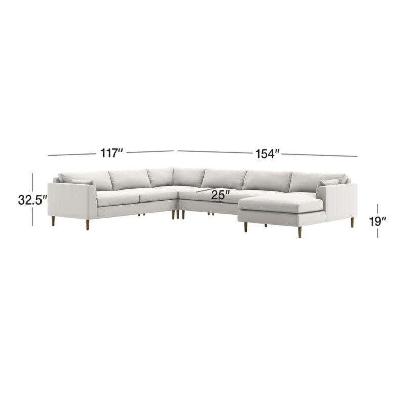 View Avondale 4-Piece Corner Sectional Sofa with Chaise Lounge - image 3 of 8