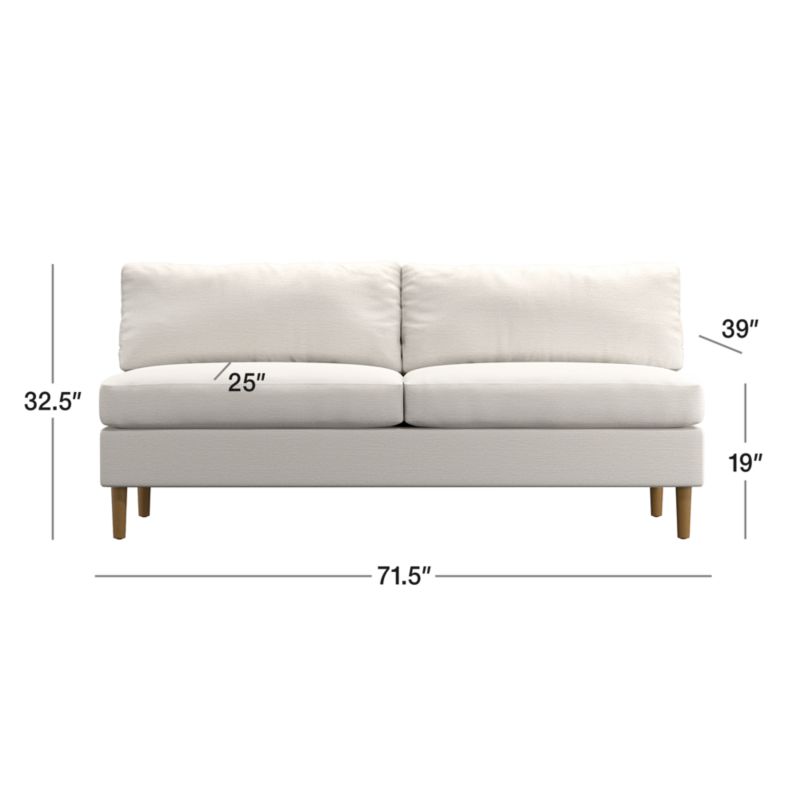 View Avondale Armless Sofa - image 3 of 4