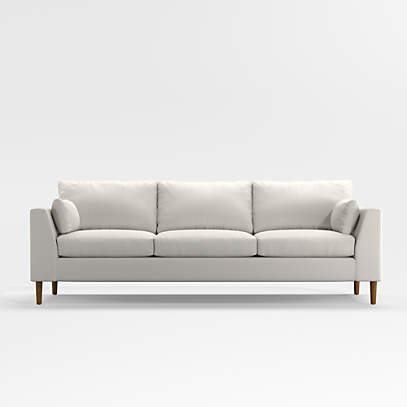 Couch with wooden deals legs