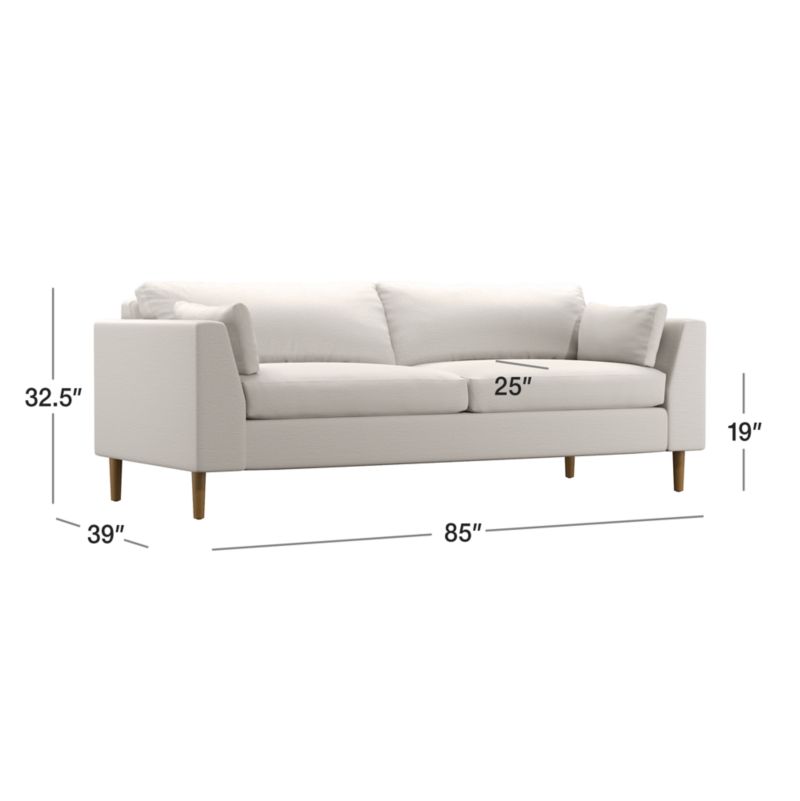 Avondale Sofa with Metal Leg + Reviews | Crate & Barrel