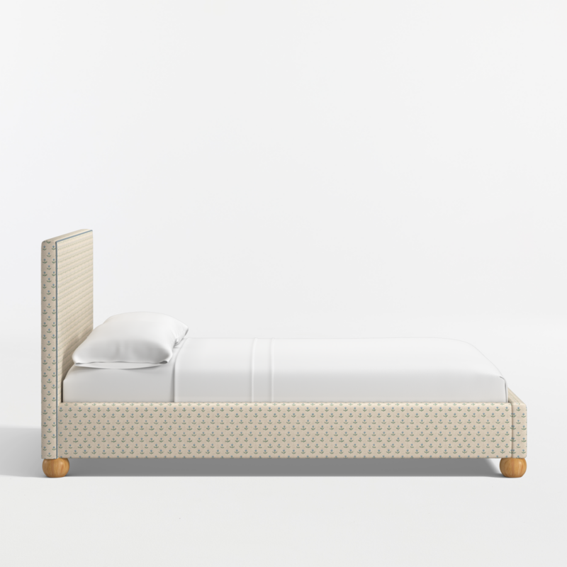 Avery Blue Floral Upholstered Kids Full Bed - image 4 of 7