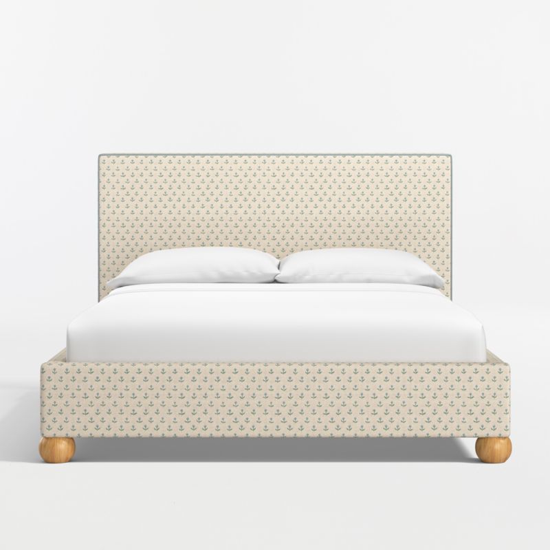 View Avery Blue Floral Upholstered Kids Full Bed - image 4 of 7