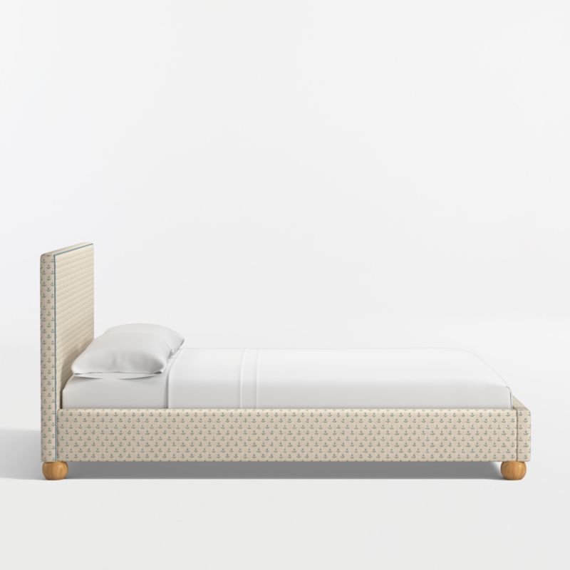View Avery Blue Floral Upholstered Kids Queen Bed - image 5 of 7