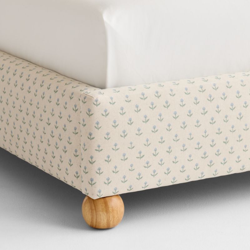 Avery Blue Floral Upholstered Kids Twin Bed - image 5 of 6