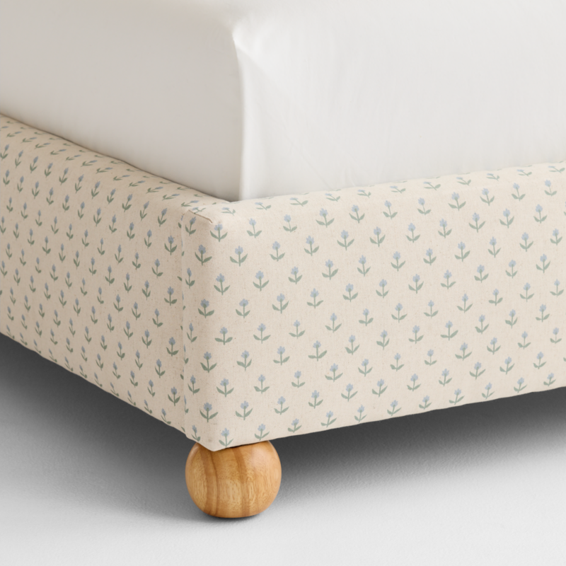 Avery Blue Floral Upholstered Kids Twin Bed - image 5 of 6