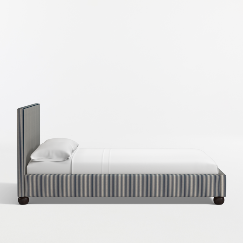 Avery Indigo Stripe Upholstered Kids Full Bed - image 4 of 9