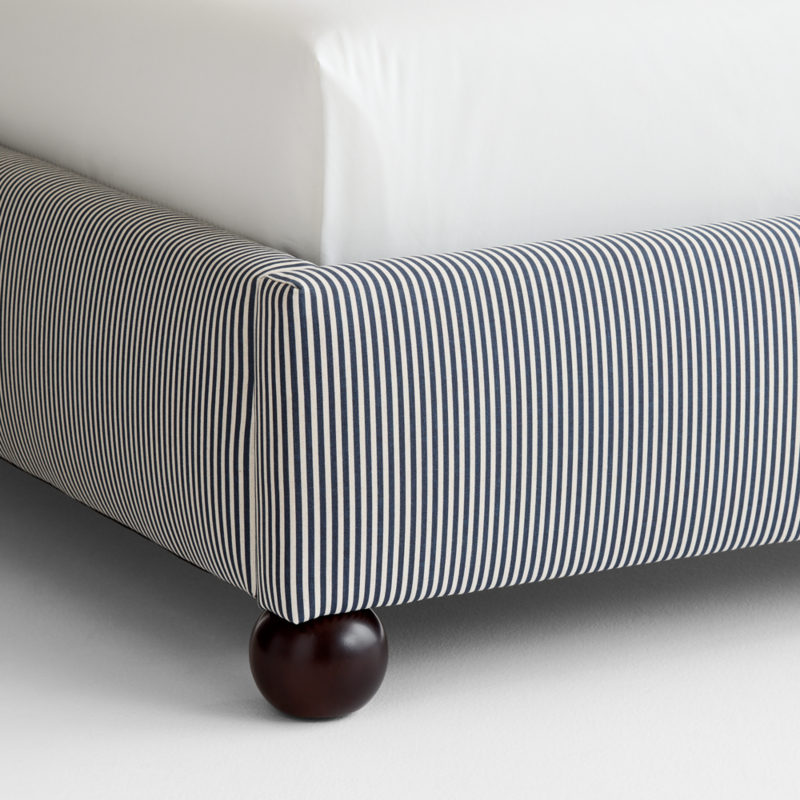 Avery Indigo Stripe Upholstered Kids Twin Bed - image 5 of 6