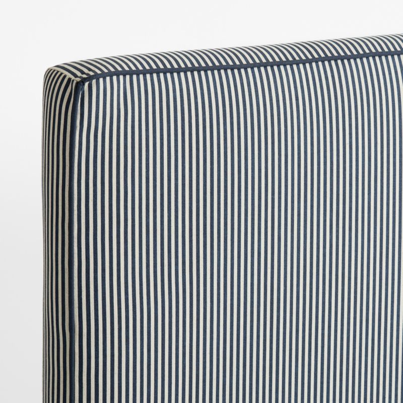 View Avery Indigo Stripe Upholstered Kids Twin Bed - image 5 of 6