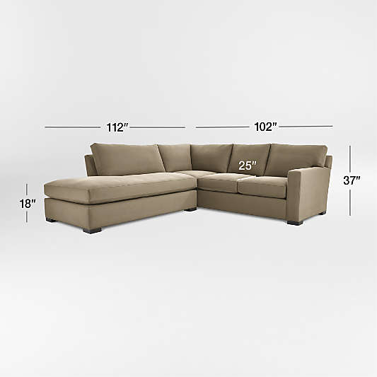 Axis 2-Piece Left Bumper Sectional Sofa