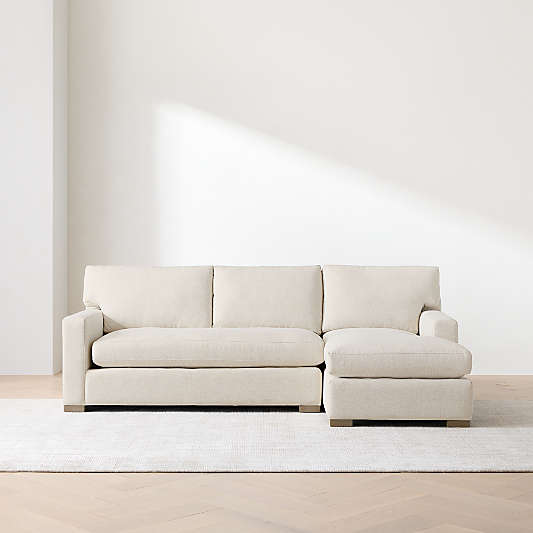 Axis 2-Piece Bench Sectional Sofa with Chaise Lounge