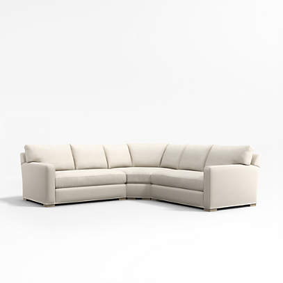 Axis 3 Piece Wedge Bench Sectional Sofa