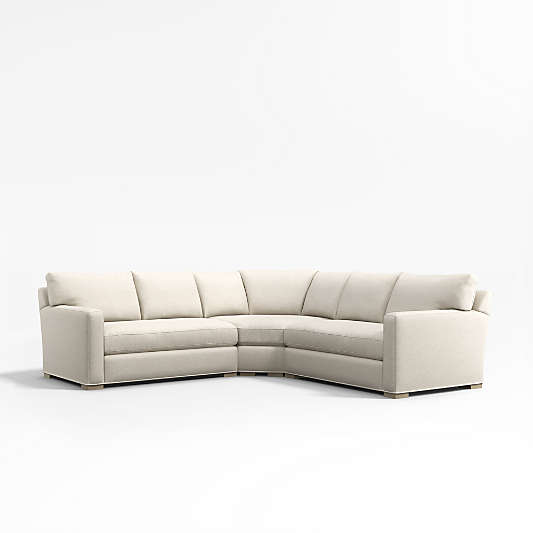 Axis 3-Piece Wedge Bench Sectional Sofa