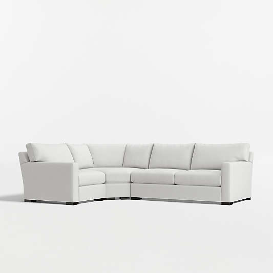 Axis 3-Piece L-Shaped Wedge Sectional Sofa
