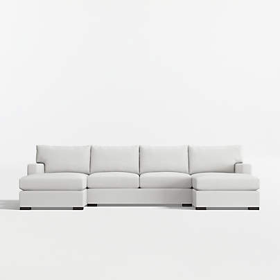 Axis 3-Piece U-Shaped Sectional Sofa with Double Chaise Lounge